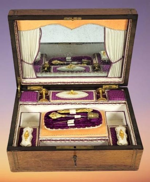 French Palais Royal Sewing Scent Necessarie Casket Box