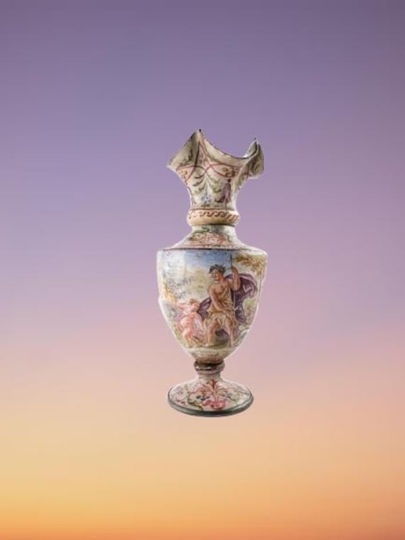 Viennese Austrian Enamel Miniature Urn Vase