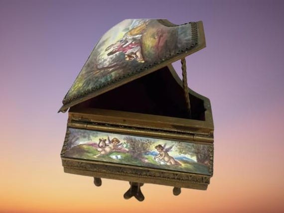 Viennese Enamel Austrian Piano Casket Box