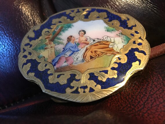 Italian Enamel Compact Box - image 6