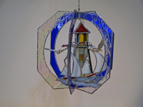 Stain Glass Lighthouse Whirl
