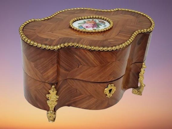 French Kingwood Scent Perfume Casket Box