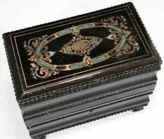 French Boulle Scent Perfume Casket Box