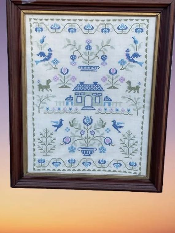 Antique Cross-stitch American Sampler