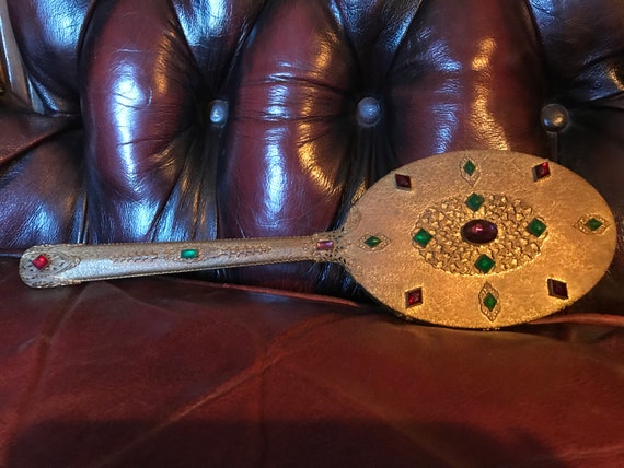 Antique Jeweled Brush & Mirror Set