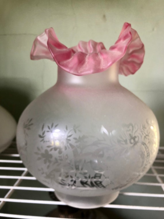 Oil etched Glass Lamp shade