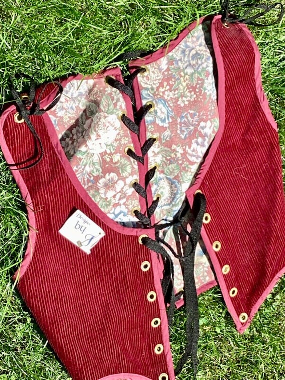 Renaissance Medieval WomansnCorset Vest