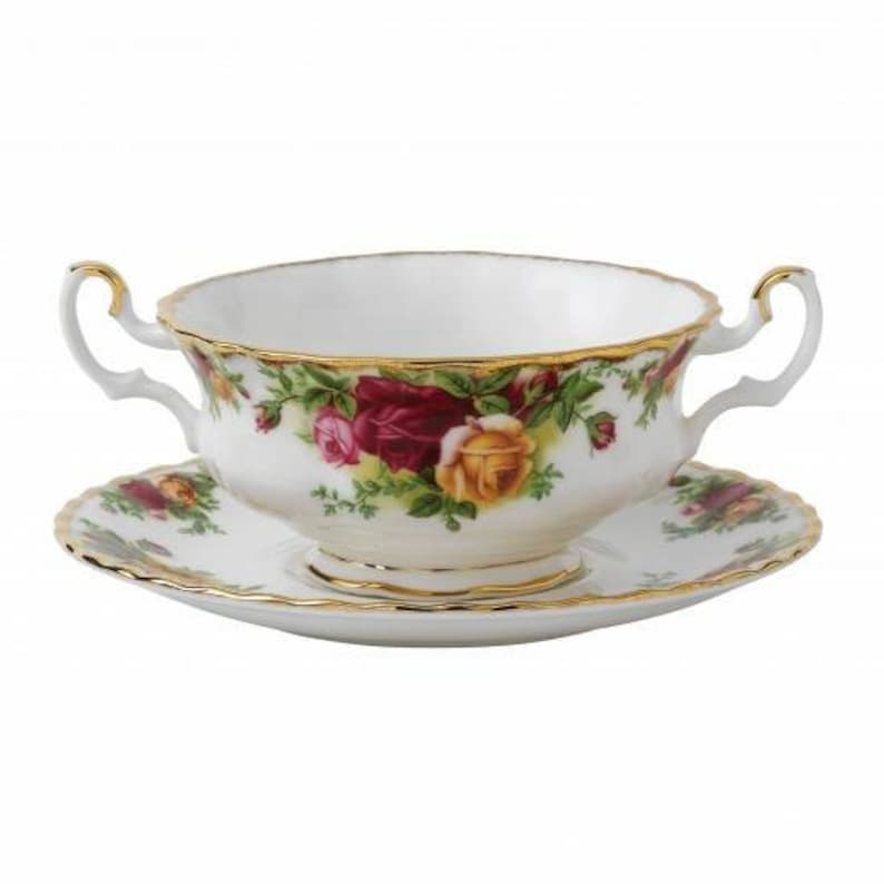 Royal Albert Old Country Roses Handle Soup Bowl Etsy