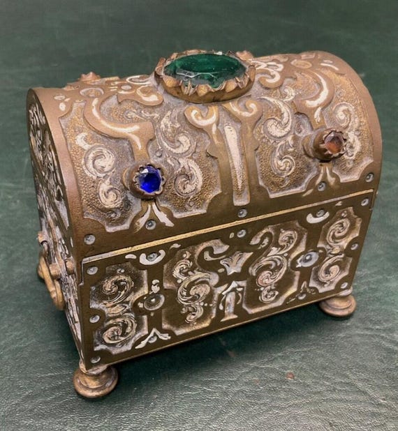 Austro-Hungarian Jeweled Enamel Casket Box