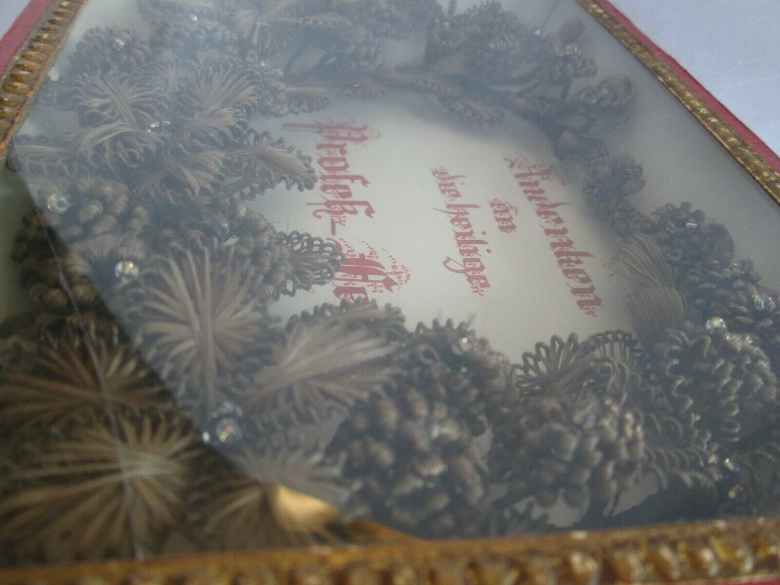 German Mourning Hair Jeweled Shadow Box Frame - Etsy
