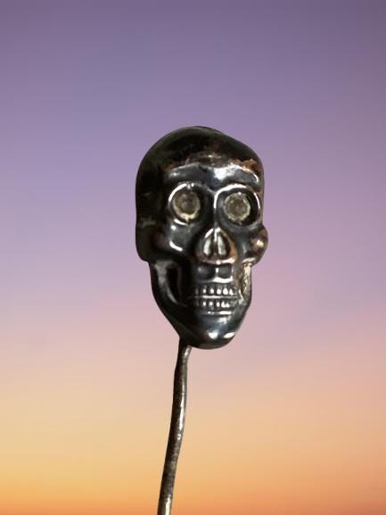 Antique Memento Mori Skull Stick Pin - Etsy