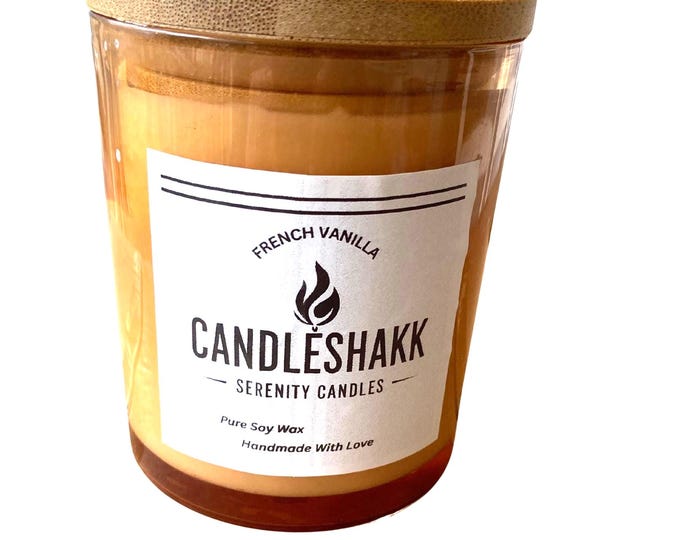 Handmade Pure Soy Wax Candle, The scent of Vanilla Bean Fragrance