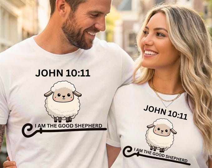 John 10:11 Good Shepherd Sheep T-shirt | Christian Scripture Tee