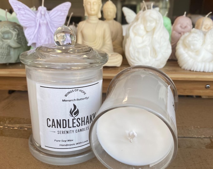 Wings Of Hope Handmade Pure Soy Wax Candle Inspired by Monarch Butterfly Fragrance