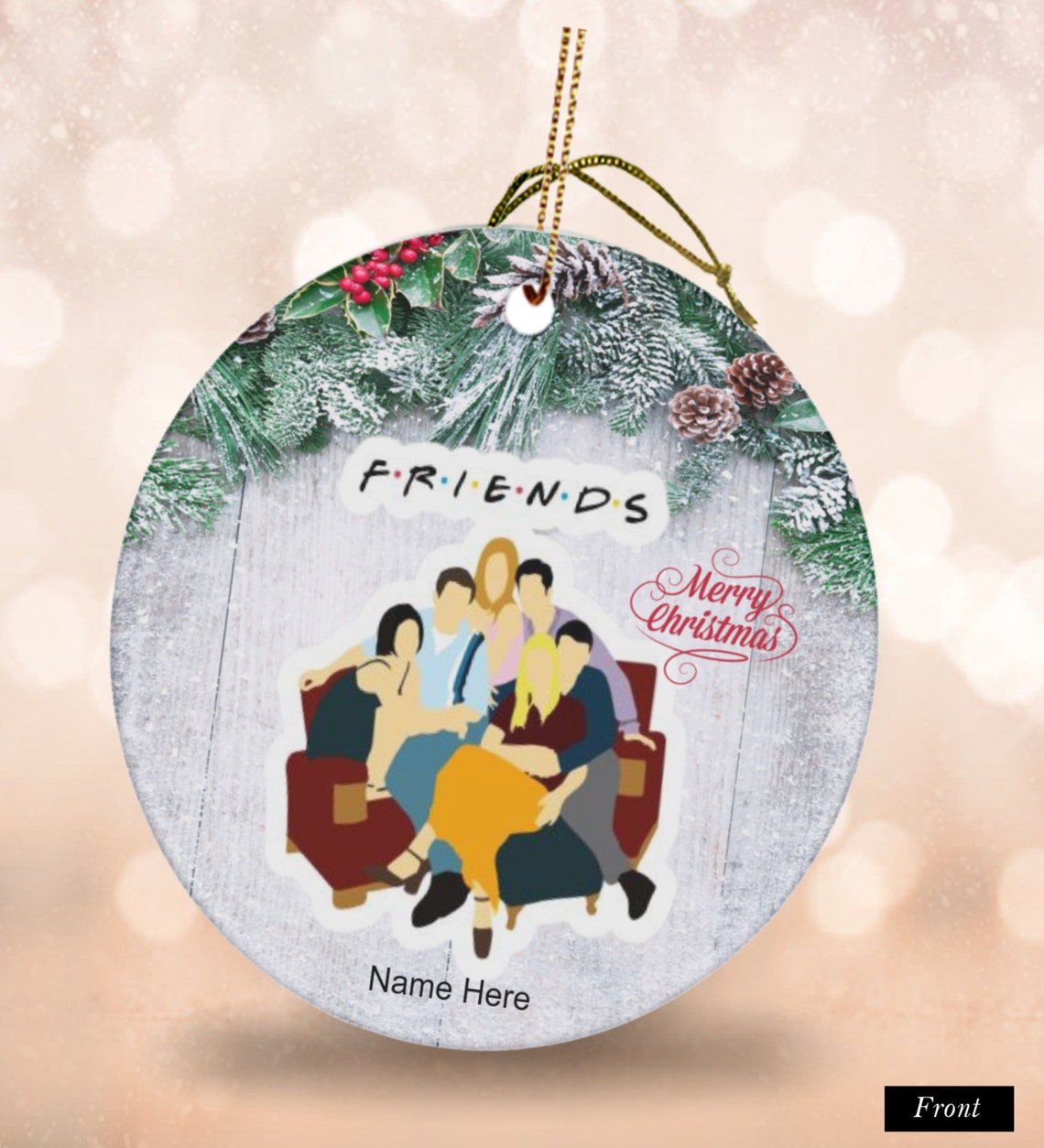 Friends TV Show Custom Christmas Ornament Friendship Gift Etsy