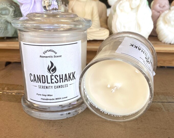 Handmade Pure Soy Wax Candle, Flirtatious a Mysterious Scent from Big Flirt   Essential OIL