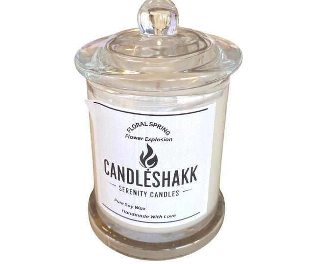 Floral Spring Pure Soy Wax Candle, Flower Bomb Fragrance
