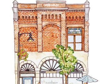 The Gathered Home- Yakima Architecture, Historical watercolor
