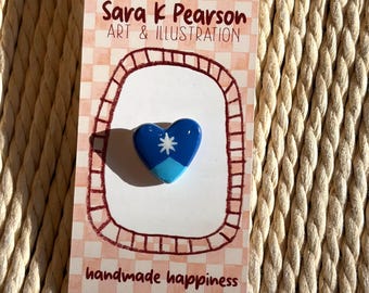 Minn Pin | Handmade Ceramic Pins | Minnesota Flag Pin | Minneapolis Love