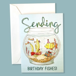 Carte d'anniversaire - envoi de voeux d'anniversaire de poissons