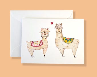 Llama Love Card - Funny Anniversary, Wedding or Valentine Card