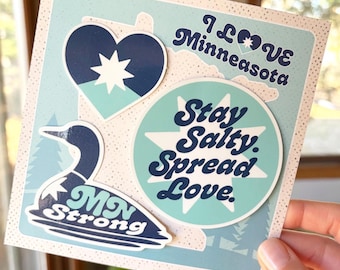 Minnesota Stickers | Waterproof Vinyl Decals (3 Pack)