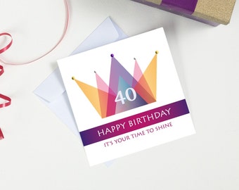 Personalised greeting card - It's your time to shine birthday card designed by Leanne Creative