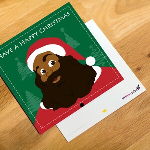 Have a happy Christmas greeting card featuring black Santa/Father Christmas image 3