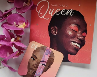 Greeting card & gift set featuring Black women