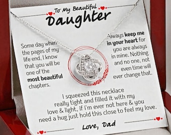 To My Daughter Necklace, Daughter Gift from Dad, Mom, Daughter Birthday Gift, Christmas Gift for Her