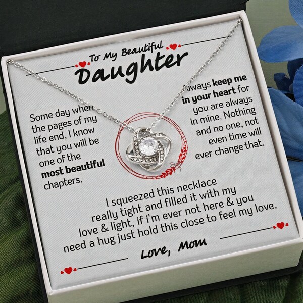 To My Daughter Necklace, Daughter Gift from Mom, Mom, Daughter Birthday Gift, Christmas Gift for Her