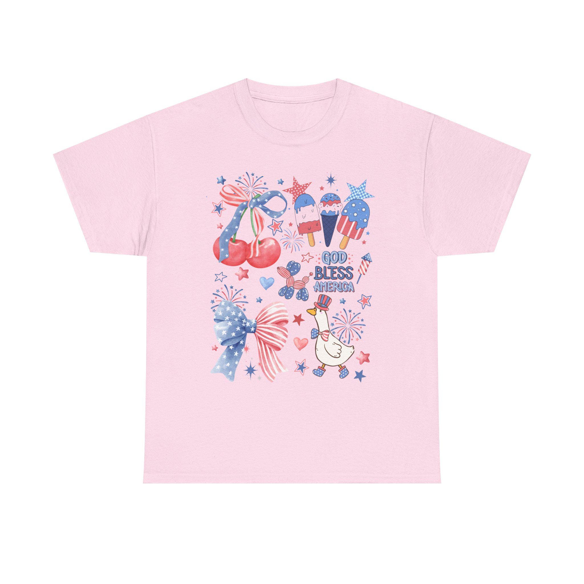 Cute Patriotic 4th of July Shirt Red White and Blue Aesthetic Tee - Etsy