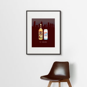 Chicago Handshake Malort and Old Style Chicago Beer Poster - Etsy