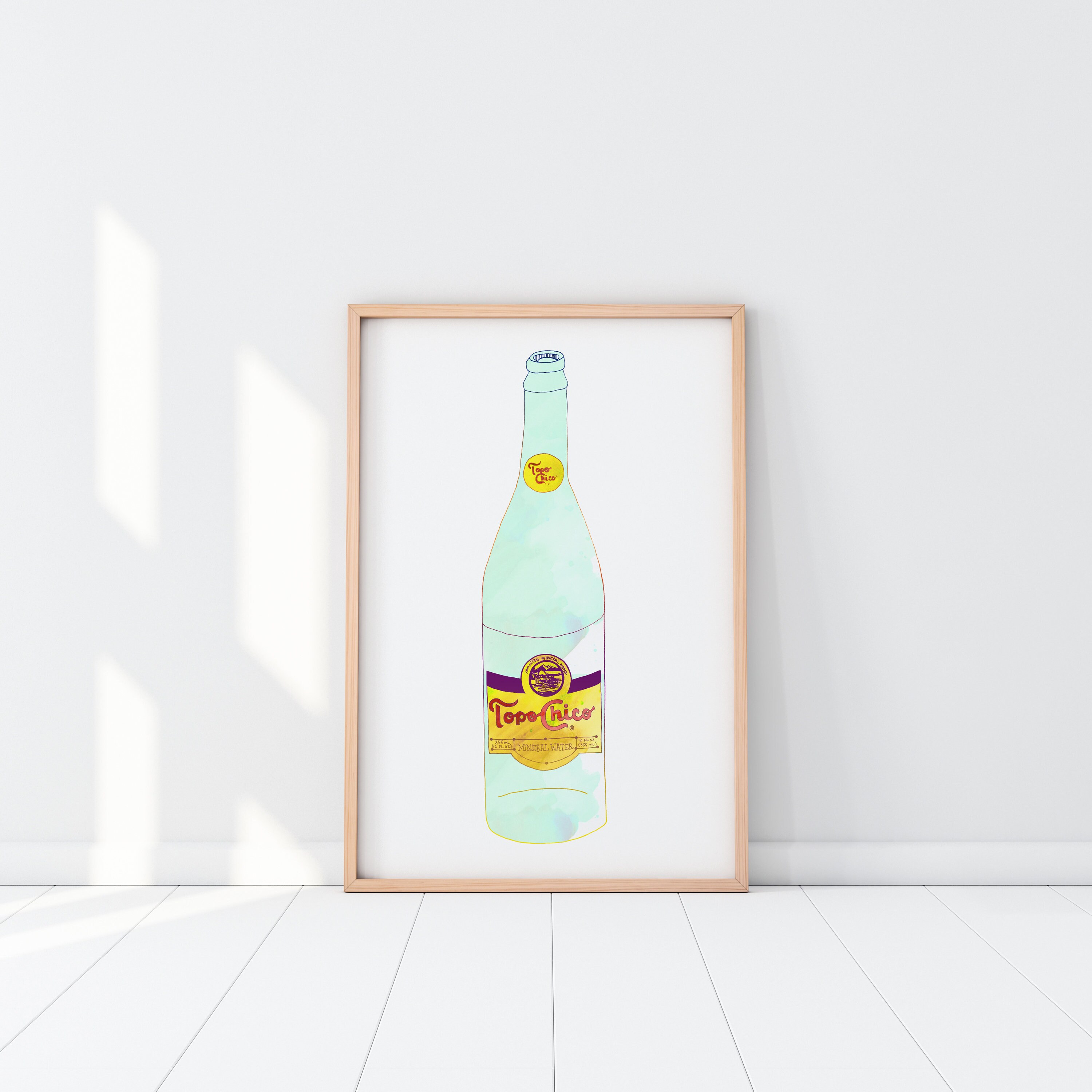 Topo Chico Watercolor Art Print | Etsy