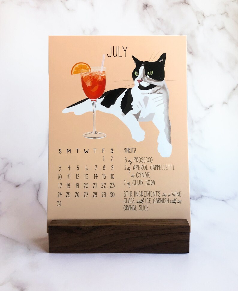Chico State 2023 Calendar Cocktail Cats Spring 2022-2023 Desk Calendar With Wooden Stand | Etsy  Ireland