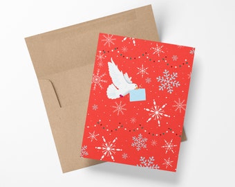 Christmas Dove Holiday Card