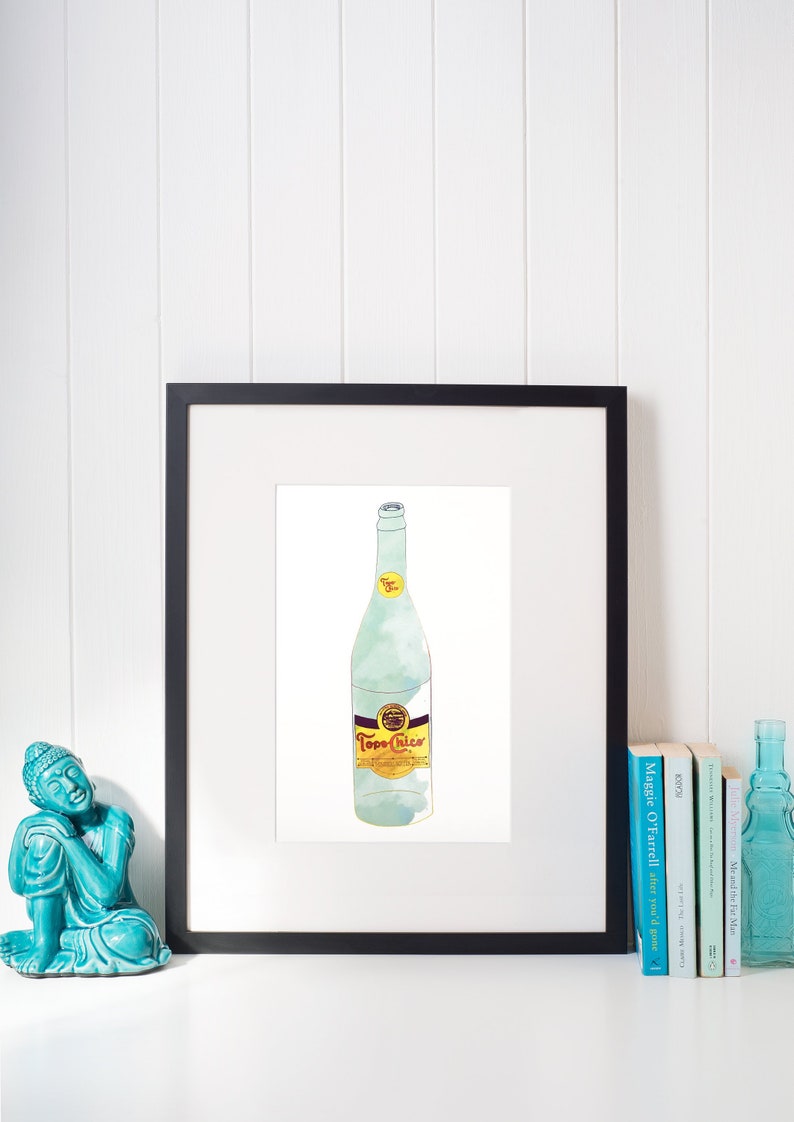 Topo Chico Watercolor Art Print | Etsy