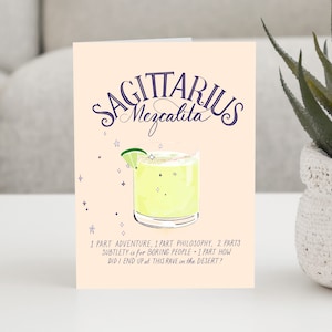 Biglietto d'auguri Sagittario: Cocktail Mezcal Margarita - Biglietto d'auguri divertente