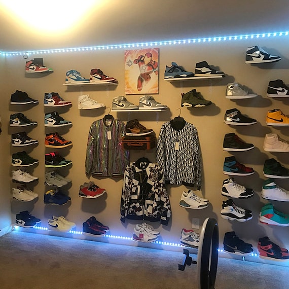 Set of 40 Floating Sneaker Displays / Shelves Clear Plastic Etsy