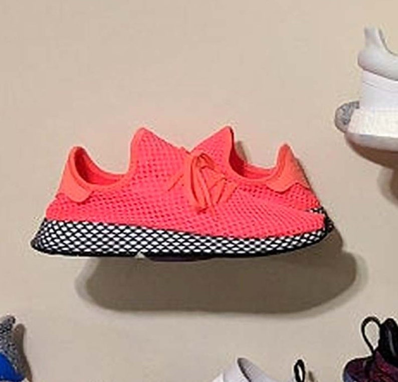 Floating Sneaker Display / Shelf Clear Plastic Wall Mount | Etsy