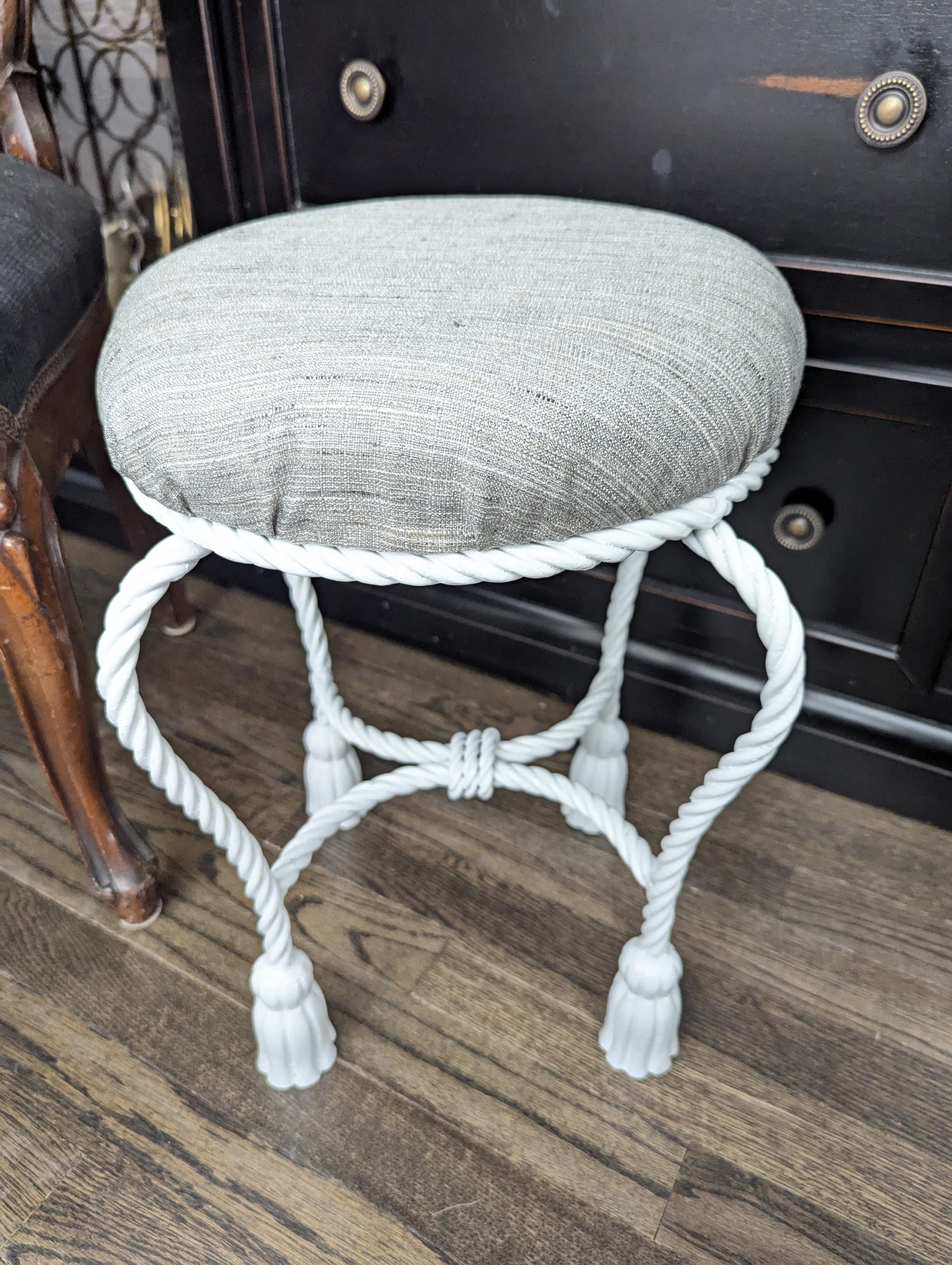 Brunon metal upholstered vanity stool hotsell