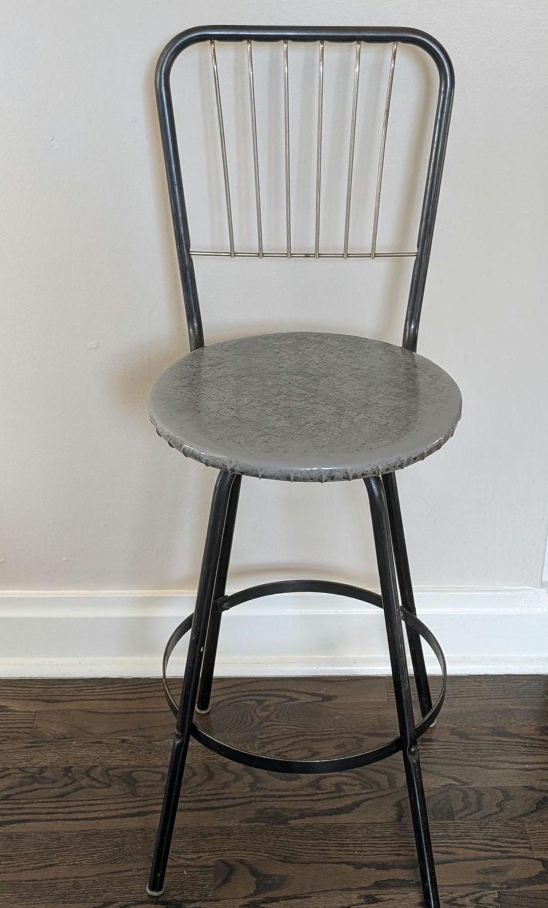 Mid Century Swivel Stool Atomic Age Style, Comfort Lines, Kitchen or ...