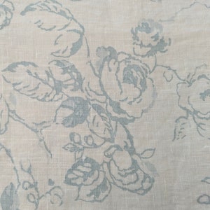 Clarke & Clarke Wedgewood Floral Linen Fabric 54in Flax 1 yard