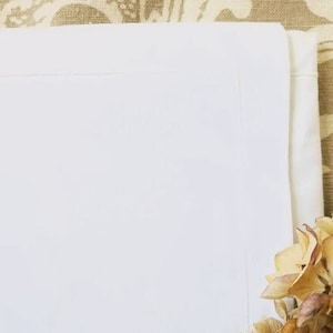 Vintage White Cotton Sham: Oversized Buttoned Baby Duvet (37x30)