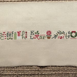 Merry String by Lizzie Kate Cross Stitch Finished 9x17in
