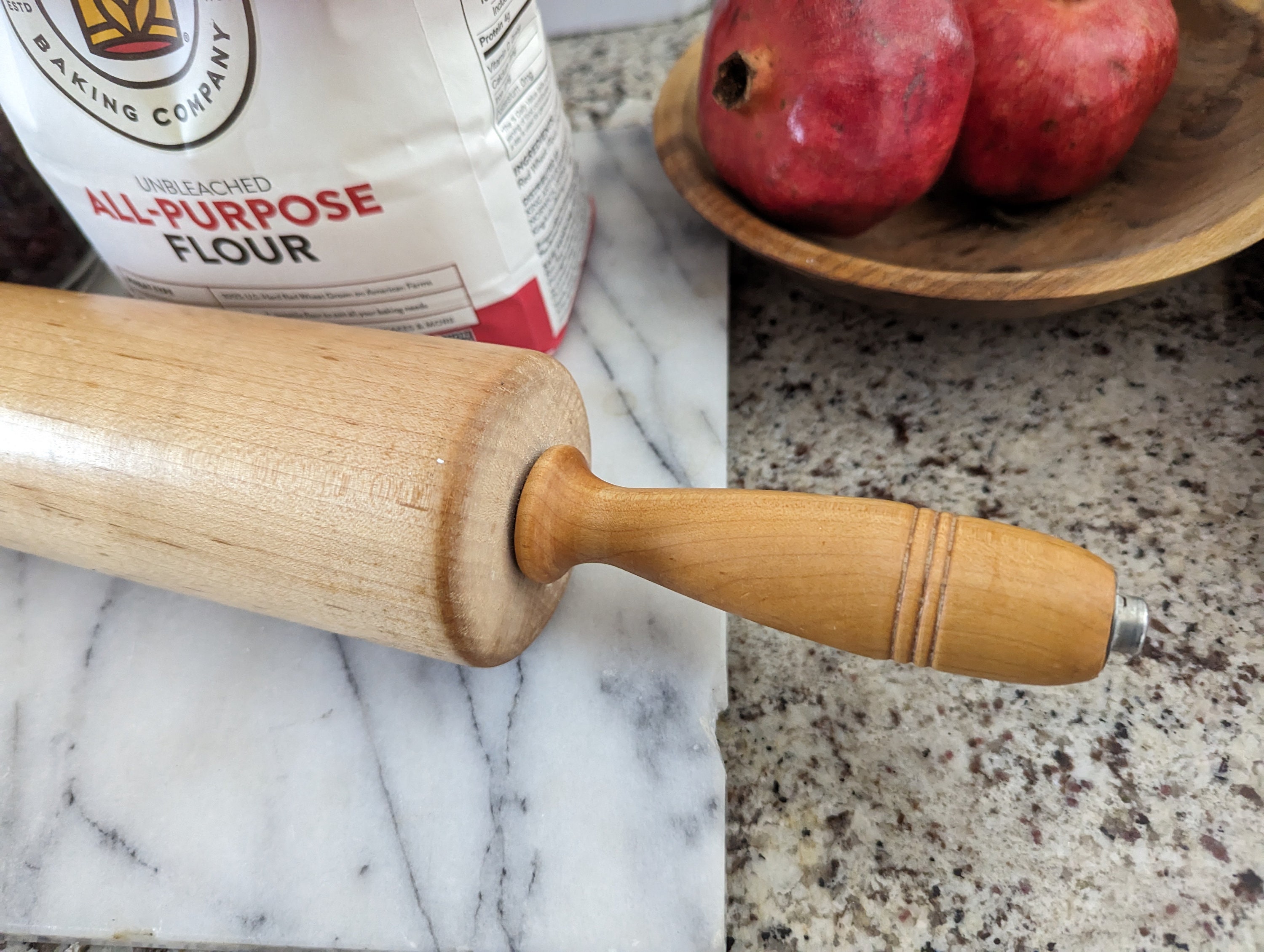 Thorpe Wood Rolling Pin 12 X 3 Solid Bearings Hamden CT Vtg Etsy