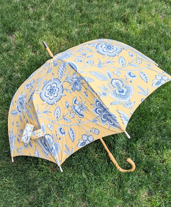 Cloth Umbrella Just Richard Cotton Toile Yellow B… - image 1