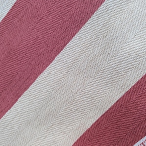 Jane Churchill Tamora Streifen Rot Natur 60 cm x 145 cm Baumwolle Selten!