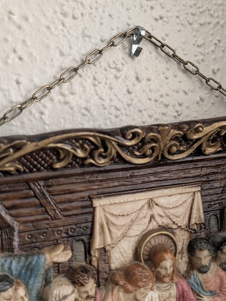 Vintage Italian “the Last Supper” Ornate Gold Wall Hanging 13 X 8in ...