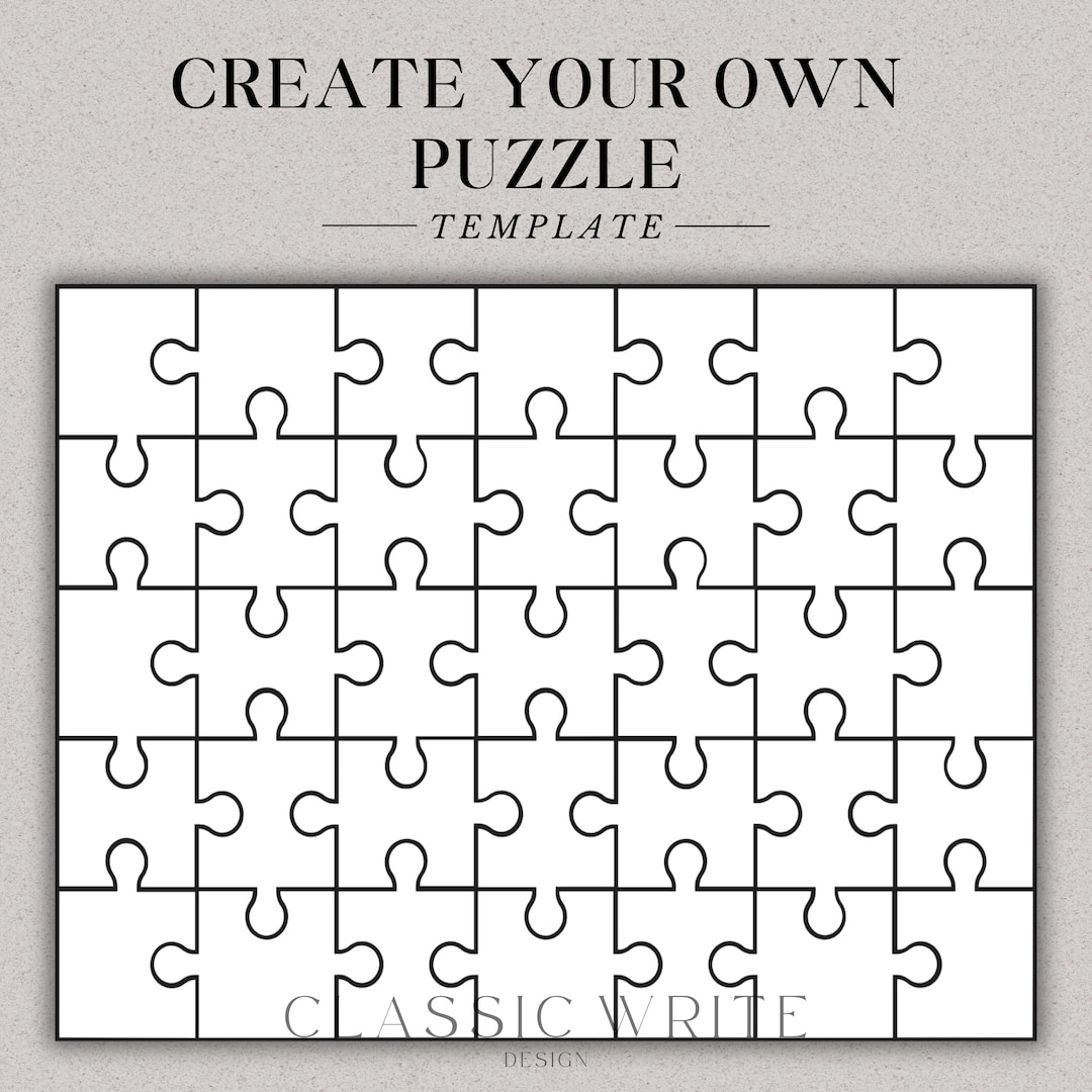 Create Your Own Puzzle Template Editable Puzzle Design Draw Printable Create Your Own Puzzle Template Editable Puzzle Design Draw Printable
